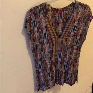 Anthropologie Top, stitching at neckline